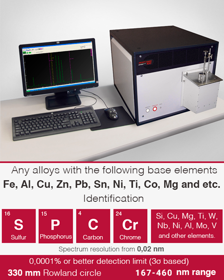 benchtop spectrometer for express analysis of metals and alloys