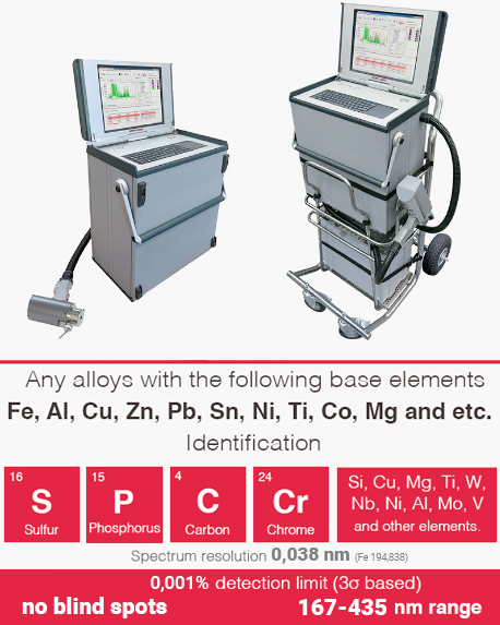 mobile
 SPECTROMETER FOR EXPRESS ANALYSIS OF
METALS AND ALLOYS